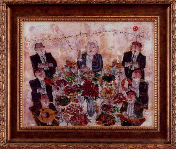 NEDEN SAÇLARIN BEYAZLAMIŞ ARKADAŞ SANA DA BENİM GİBİ ÇEKTİREN Mİ VAR? &nbsp;&nbsp;WhyWasTheWhiteofYourHair? &nbsp;&nbsp;57 x 67 cm &nbsp;2007