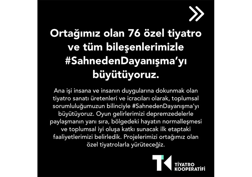 Tiyatro Kooperatifi #SahnedenDayanışma’yı Büyütüyor