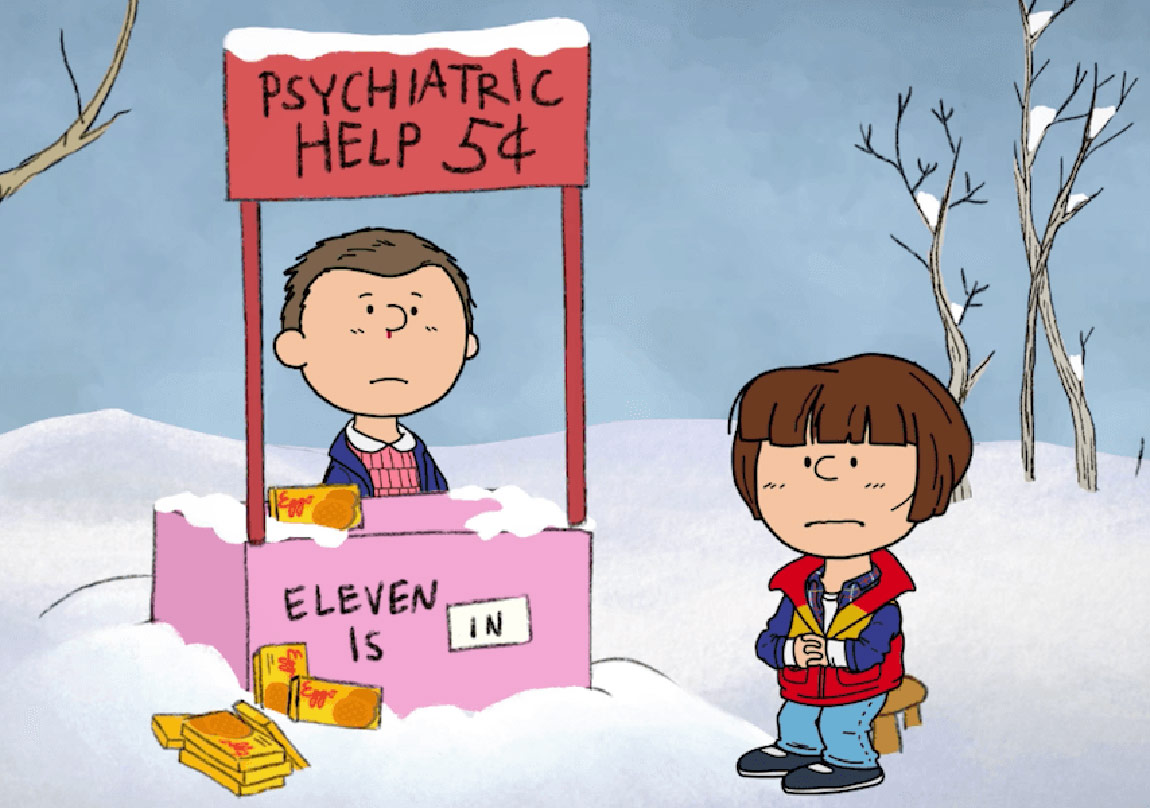 Stranger Things ve Peanuts Buluştu