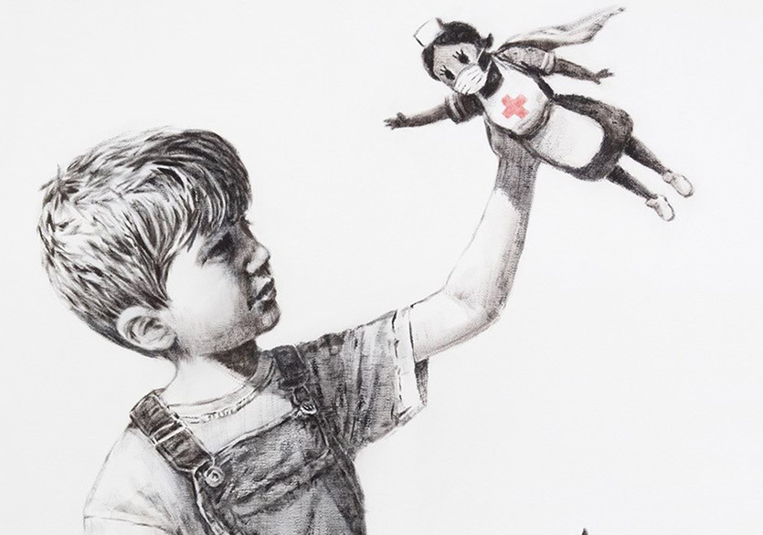 Banksy’den Sağlık Çalışanlarına Teşekkür