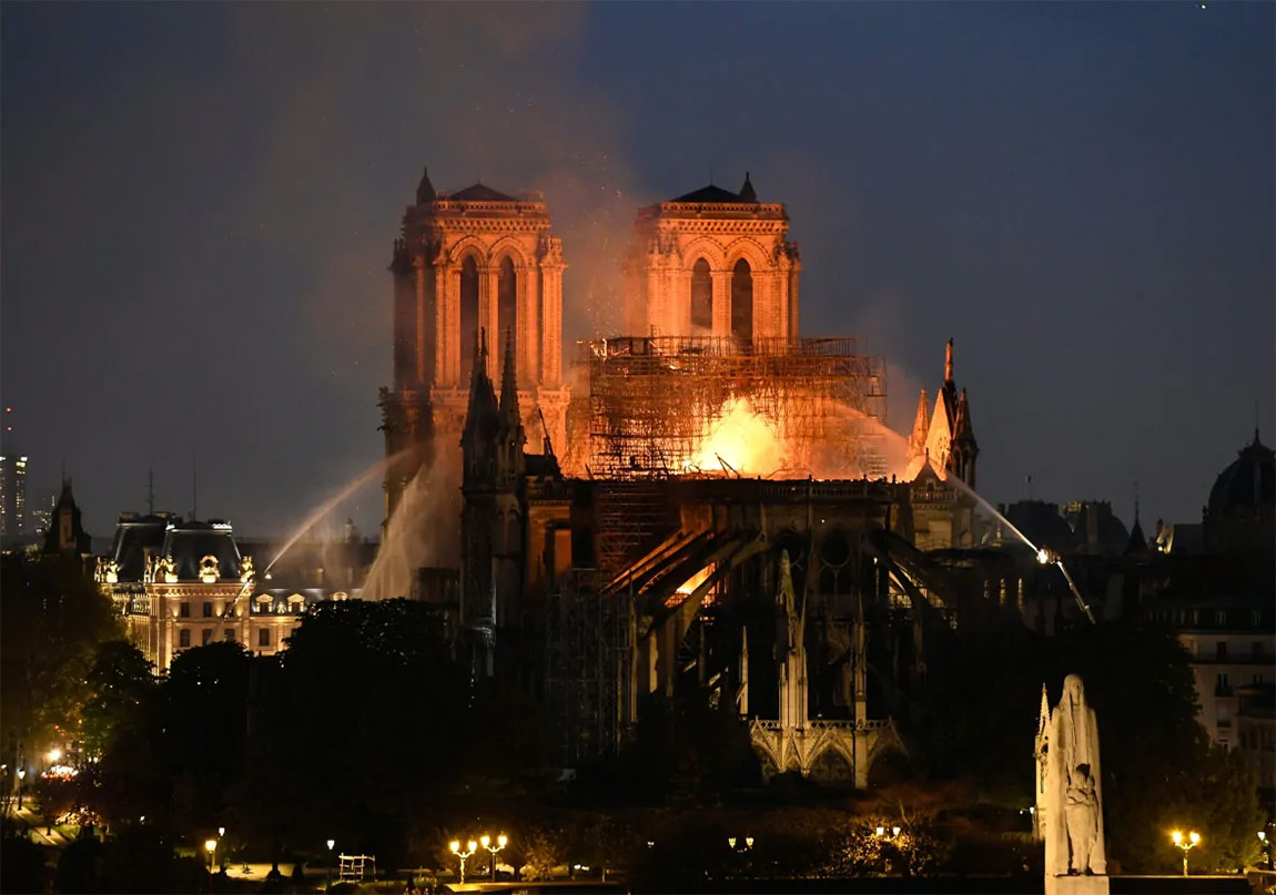 Notre-Dame de Paris Katedrali'nde Yangın