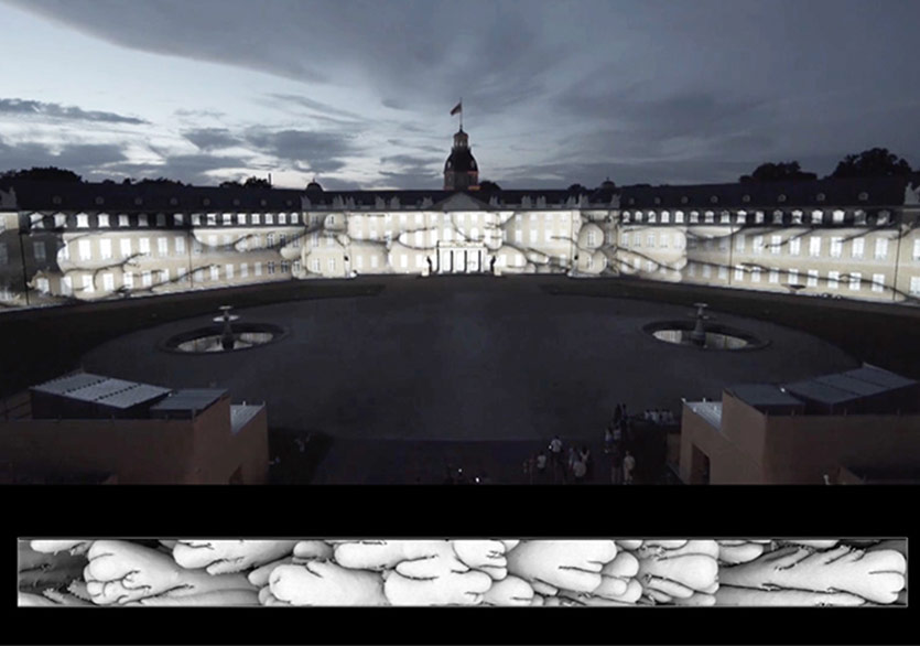 Karlsruhe Kalesi Üzerinde Dijital Işıklar