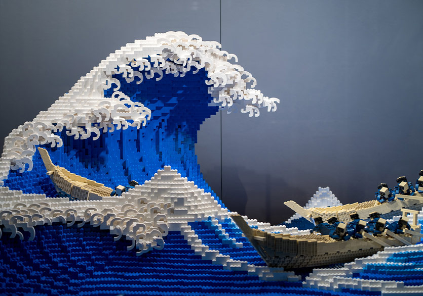 “The Great Wave off Kanagawa” Eseri Legoya Dönüştü