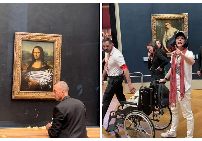 “Mona Lisa” Saldırıya Uğradı