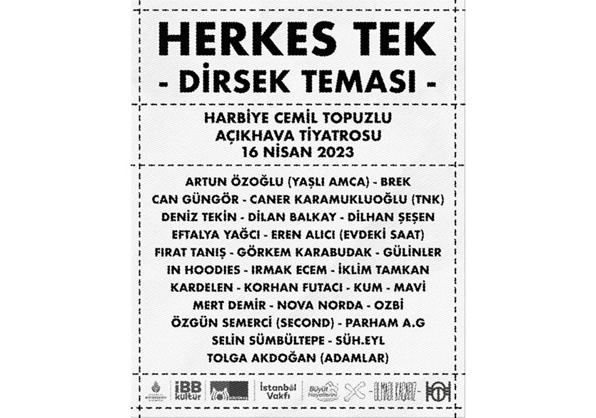 “Herkes Tek - Dirsek Teması” 16 Nisan’da Harbiye’de