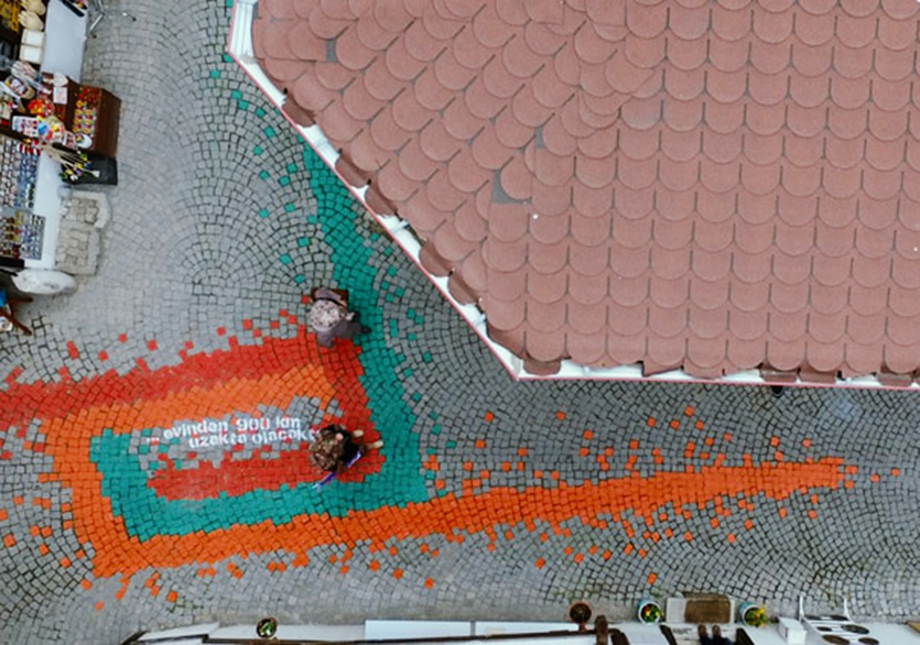 Göçmenlerin Yolculuğu Eskişehir Sokaklarında