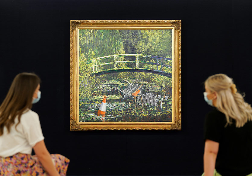 Banksy’nin “Show Me The Monet” Tablosu Rekor Fiyata Satıldı