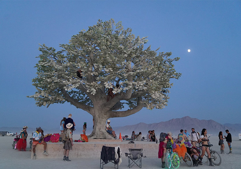 Burning Man Katılımcılarına Işık Desenleriyle Cevap