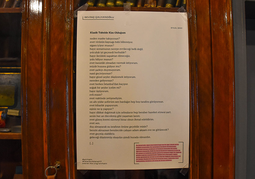 17. İstanbul Bienali “Şiir Hattı” ile Şehre Yayılıyor