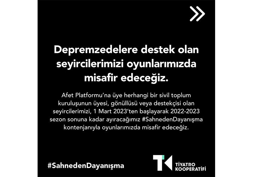 Tiyatro Kooperatifi #SahnedenDayanışma’yı Büyütüyor