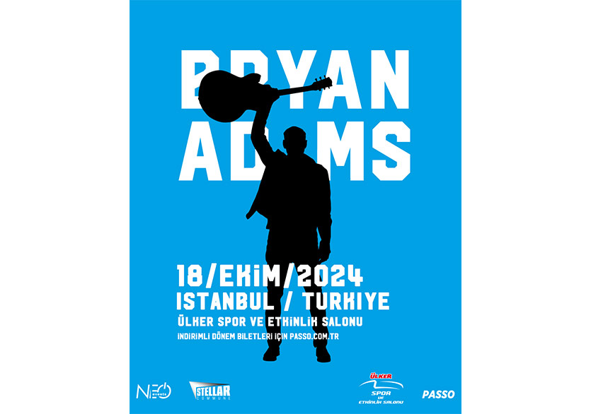 Bryan Adams 18 Ekim’de Ülker Spor ve Etkinlik Salonu’nda