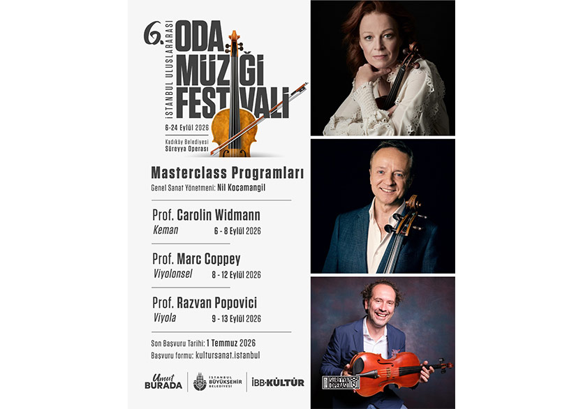6. İstanbul Uluslararası Oda Müziği Festivali, 6 Eylül’de Gerçekleşecek