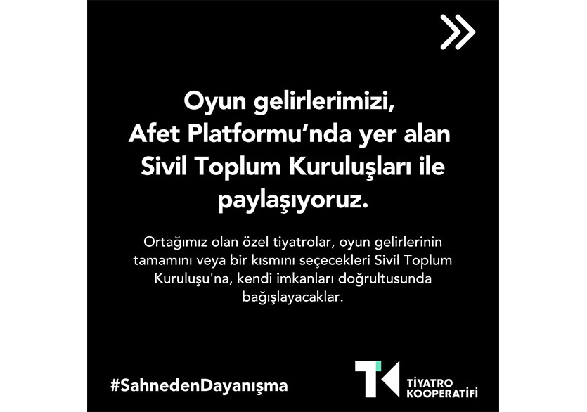 Tiyatro Kooperatifi #SahnedenDayanışma’yı Büyütüyor