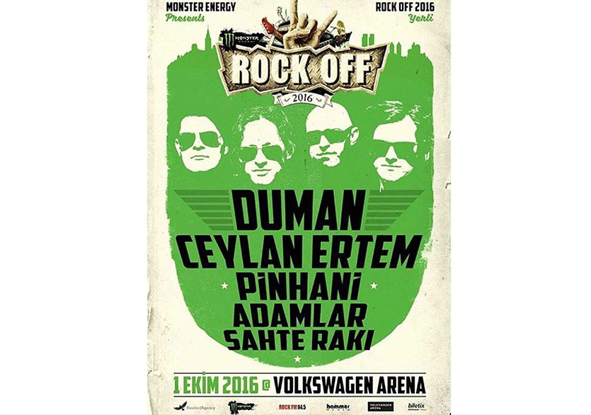 Rock Off 2016 1 Ekim'de Volkswagen Arena'da
