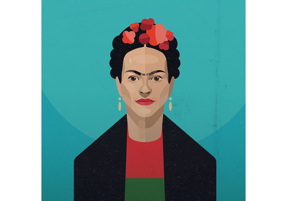 İkonik Portreler Minimal İllüstrasyonlarda