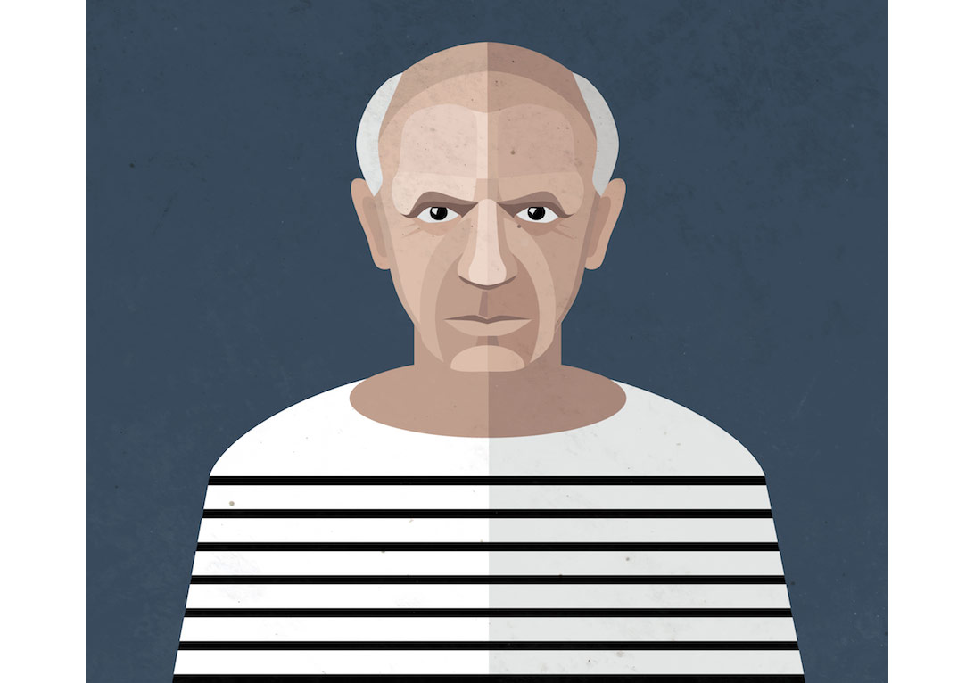 İkonik Portreler Minimal İllüstrasyonlarda