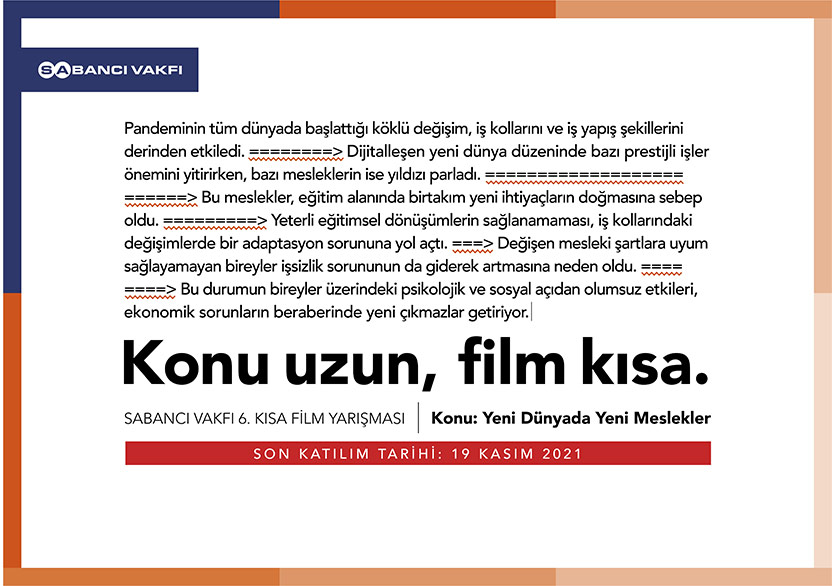 Sabancı Vakfı 6. Kısa Film Yarışması Başvuruları Başladı