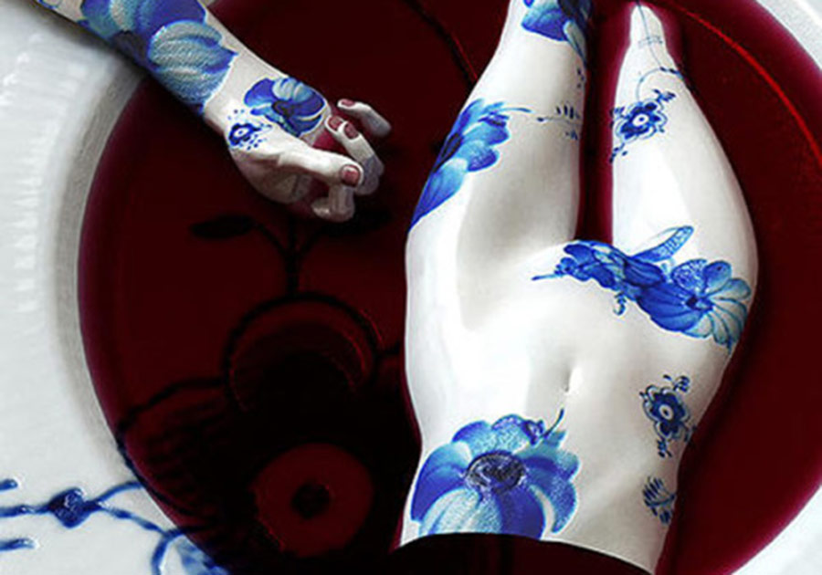 Antropomorfik Porselen Heykeller