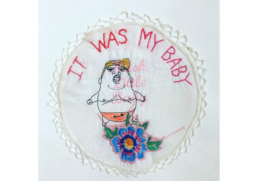 Trump Tweetleri Nakışlara İşleniyor