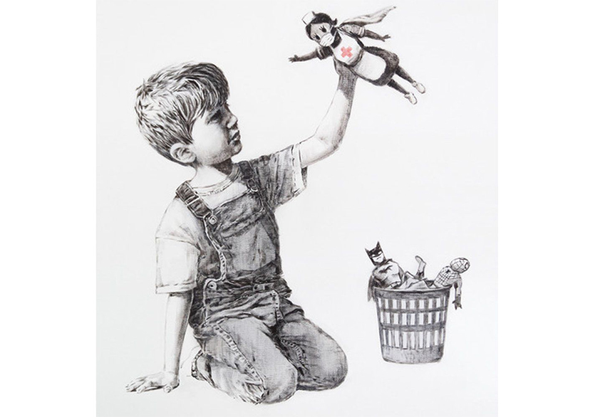 Banksy’den Sağlık Çalışanlarına Teşekkür