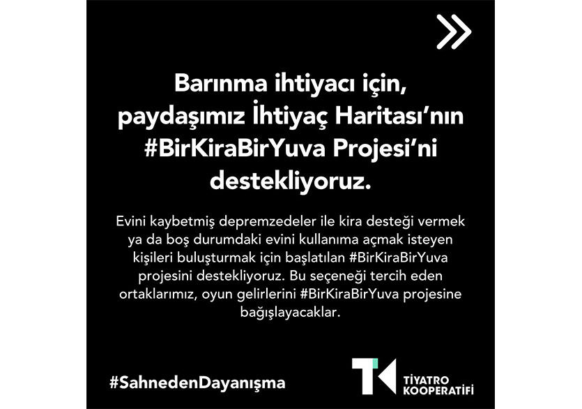 Tiyatro Kooperatifi #SahnedenDayanışma’yı Büyütüyor