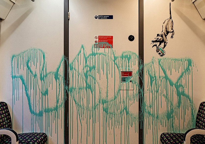 Banksy’den Londra Metrosunda Yeni Duvar Resmi