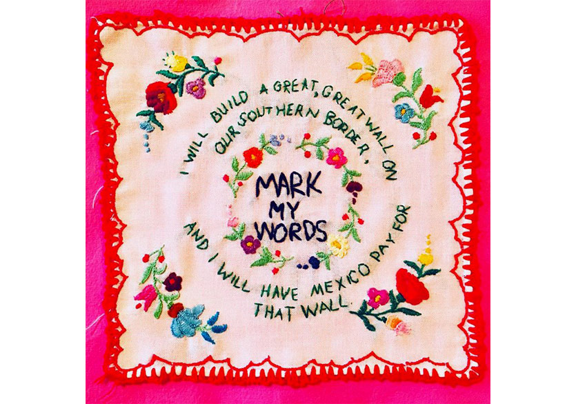 Trump Tweetleri Nakışlara İşleniyor