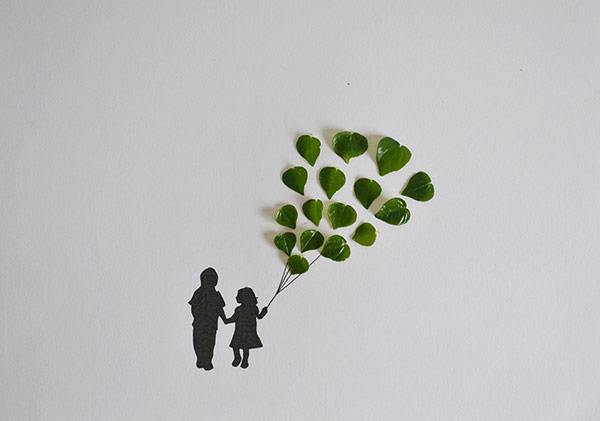 Bu İllüstrasyonun Ana Malzemesi Yapraklar