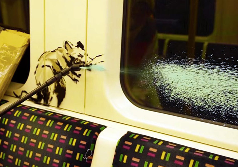 Banksy’den Londra Metrosunda Yeni Duvar Resmi