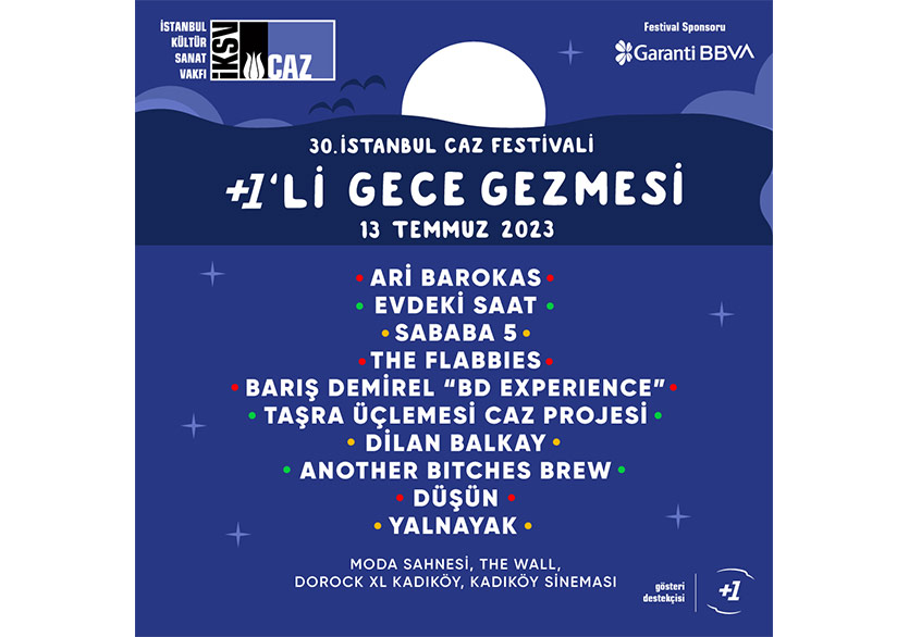 30. İstanbul Caz Festivali +1’li Gece Gezmesi