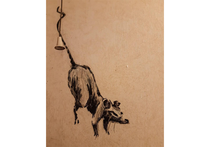 Banksy de Çalışmalarına Evden Devam Ediyor