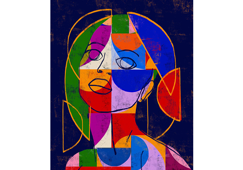 Luciano Cian’ın Renkli Geometrik Modern Kadınları