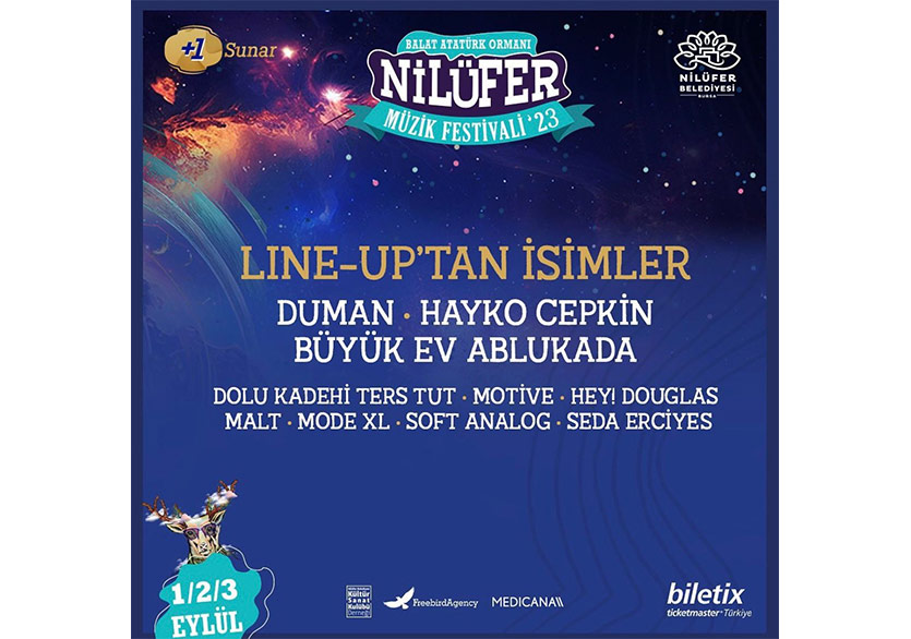 +1 Sunar: Nilüfer Müzik Festivali’nden İlk İsimler Açıklandı